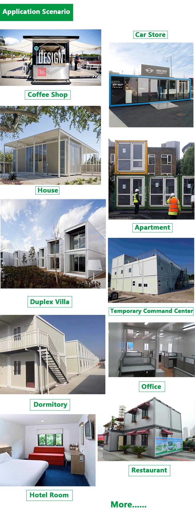 Modular Kits Flat Pack Containers / Portable Prefab Houses