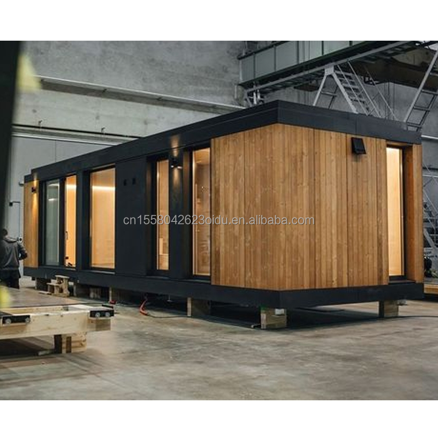 20ft 40ft Quick Assembly Container for Temporary Office Hotel Wooden Houses from Steel Frame Galvanized Steel Bending 180g