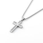 High quality non fading diamond cross pendant, light luxury fashion long
