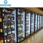 220V/380V/440V 10 Glass Door Walk in Cooler with 8 Display Doors and One Service