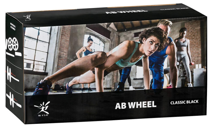 Pro Quality Home Gym Exercise Wheel Ab Roller With Thick Foam Handles And Soft Kneeling Mat