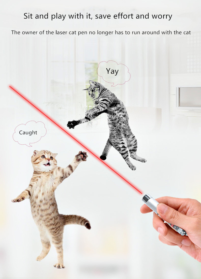 Laser Cat Toy Interactive Battery Operated Laser Pointer Toy Small Animals