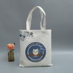 Customized Logo Printing Reusable Canvas Shopping Bags 12oz Canvas Shopper Tote