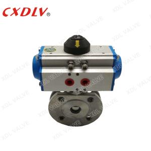 Quality Reduced Bore Pneumatic Actuator Wafer Ball Valve DN200 wholesale