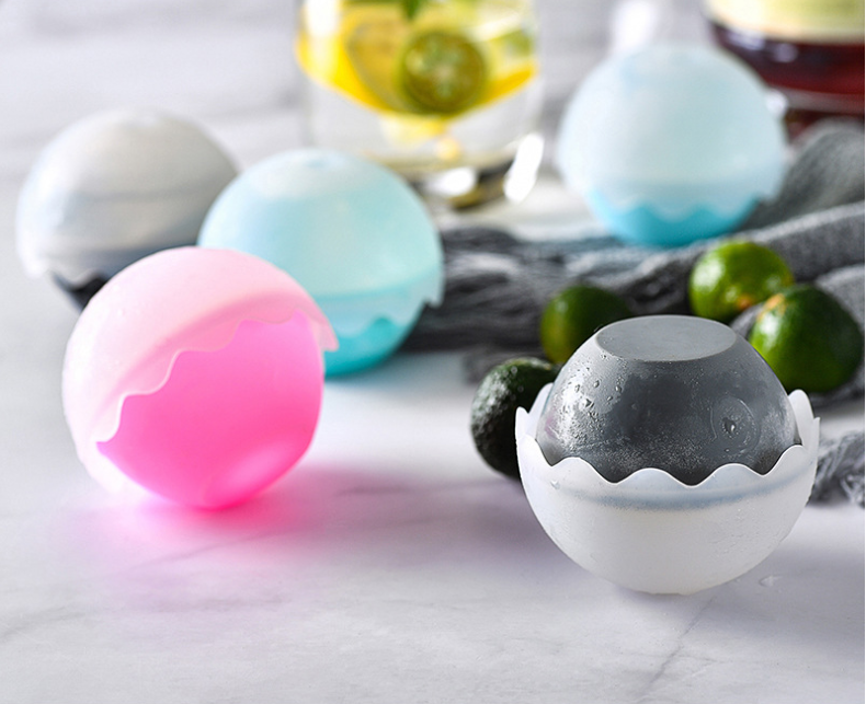Flexible Silicone Ice Ball Mold 2.4 Inch Durable Whiskey Spheres for Ice Cream Tools