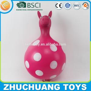 Quality dot print horse head hopper ball animals wholesale