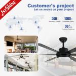 35w 56 Inch Silent Modern LED Ceiling Fan Energy Saving DC Motor