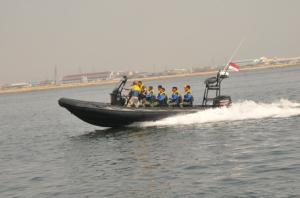 Quality Big 9m Fiberglass Army Military Inflatable Boats 17 Person With Hypalon Tube wholesale