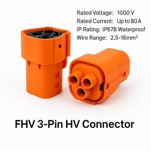 Quality IP67B EV Connector 3-Pin Plastic 1000V 80A for Battery A/C PTC wholesale