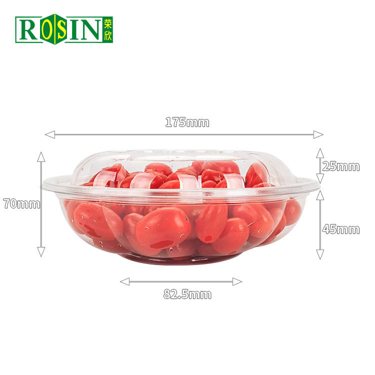 Food Grade PET Plastic Fruit Packaging Cold Resistance Disposable Salad Bowls