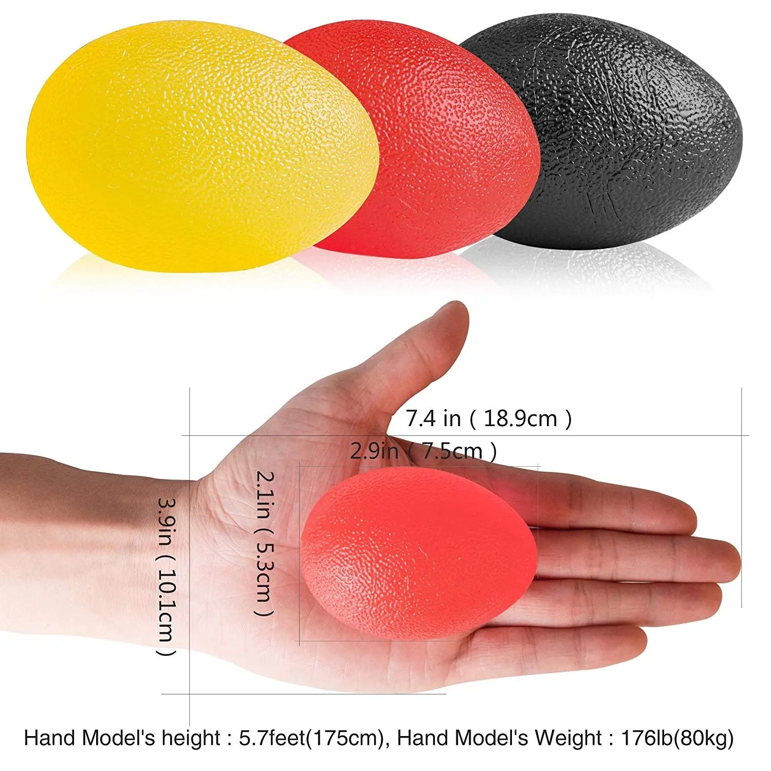 Silicone Strengthener Stress Ball Trainer Hand Grip For Adults Kids