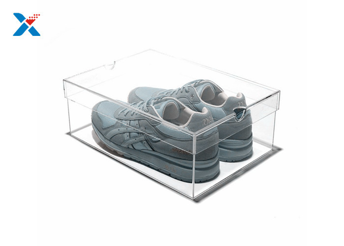 Shoes Storage Acrylic Packaging Box , Customized Square Acrylic Box With Lid