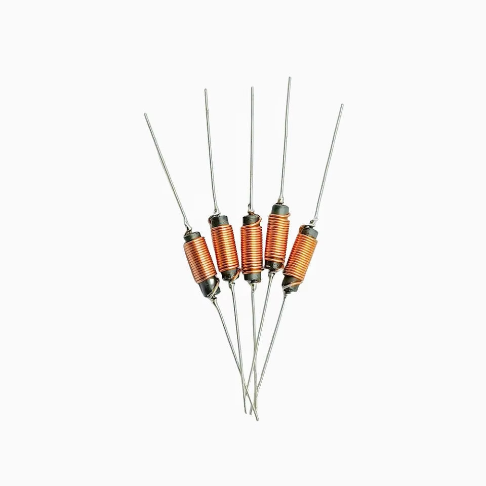 Copper Wire Magnetic Rod Inductor RWW4*15-6uH with Ferrite Drum Magnetic Core
