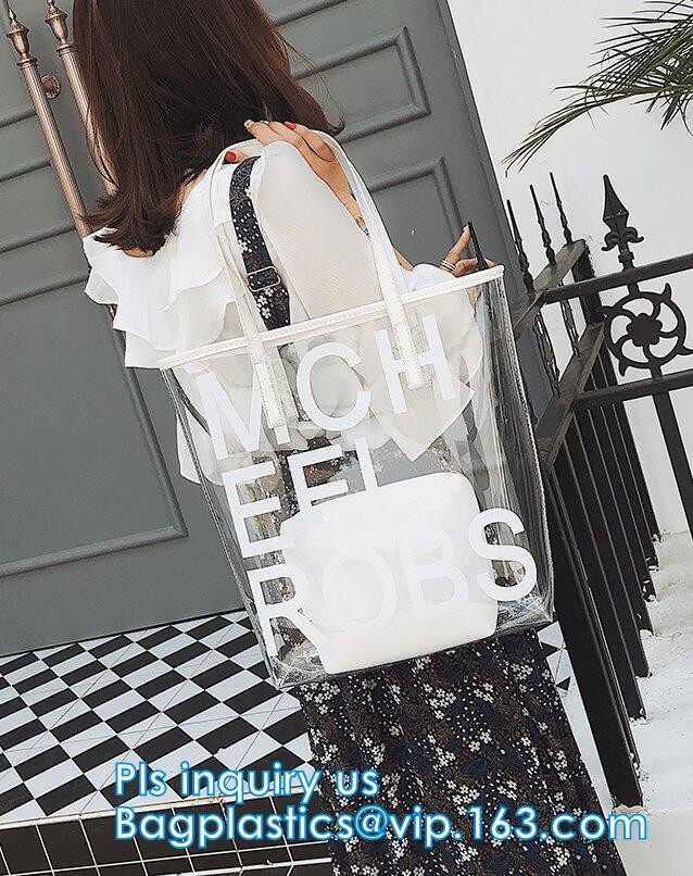 plastic makeup pouch PVC portable cosmetic bag, pvc tube handle bags,pvc clear plastic handle bags,pvc pipe handle bag