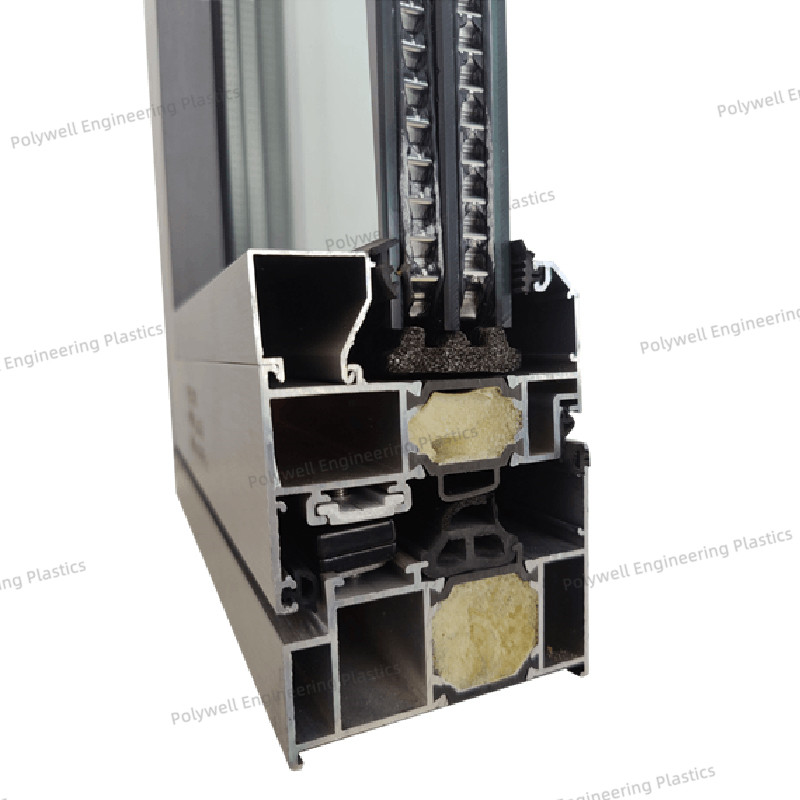 Highly Toughened Aluminum Sliding Window With Polyamide Extrusion Heat Insulation Strip