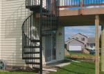 House Curved Decorative Residential Spiral Staircase , Spiral Stairs For Small