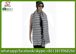 Quality 176g 180*60cm 100%Acrylic woven crochet stripe scarf poncho best price factory keep warm fashion china supplying wholesale
