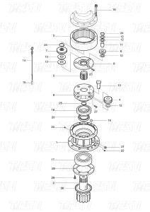 Quality 404-00062 DH150-7 Excavator Swing Drive Catalog Motors for Multiple Brands and Models wholesale