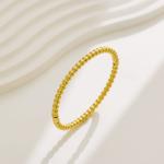 Party Gold Bead Bracelet 14K Gold Plated Bead Ball Bracelet Stretchable Fashion