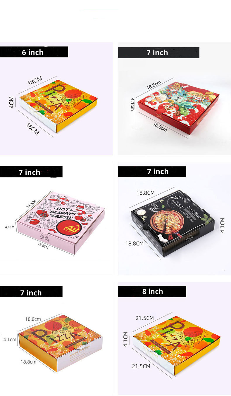 OEM Biodegradable Takeaway Pizza Boxes CMYK 4 Color Offest Printing