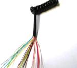 1P × 30AWG + 3C × 30AWG Multi Strands 5 Core 80℃ 30V Spiral Cable TPU Material