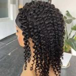 Glueless Kinky Curly Brazilian Human Hair Lace Wig Virgin Cuticle Aligned