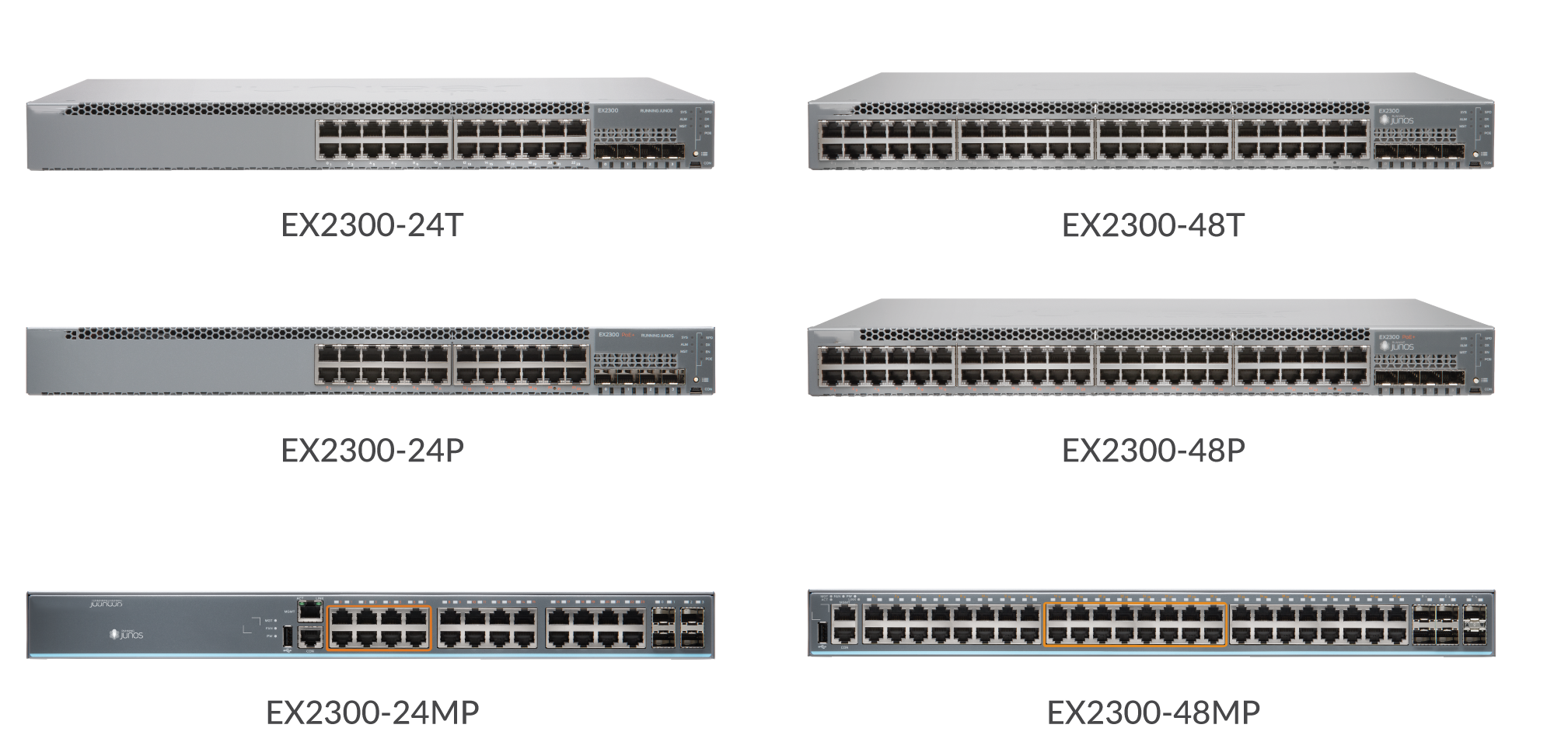 EX2300-48T Ethernet Switches 48 Ports Speed 10/100/1000Mbps Transmission Rate 4 X 1-10GbE SFP/SFP Stock