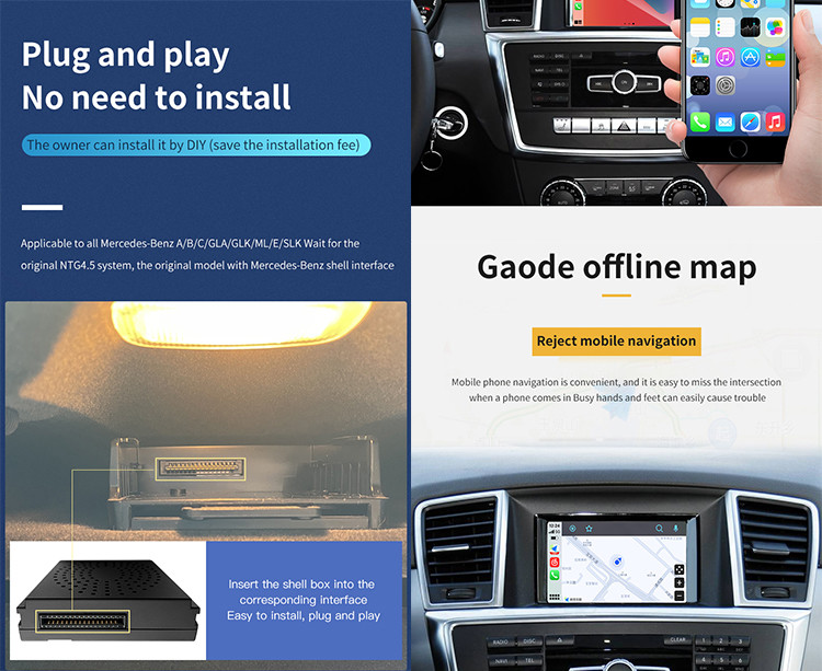 NTG 4.5 System Mercedes Video Interface , Navigation Multimedia Interface For Car