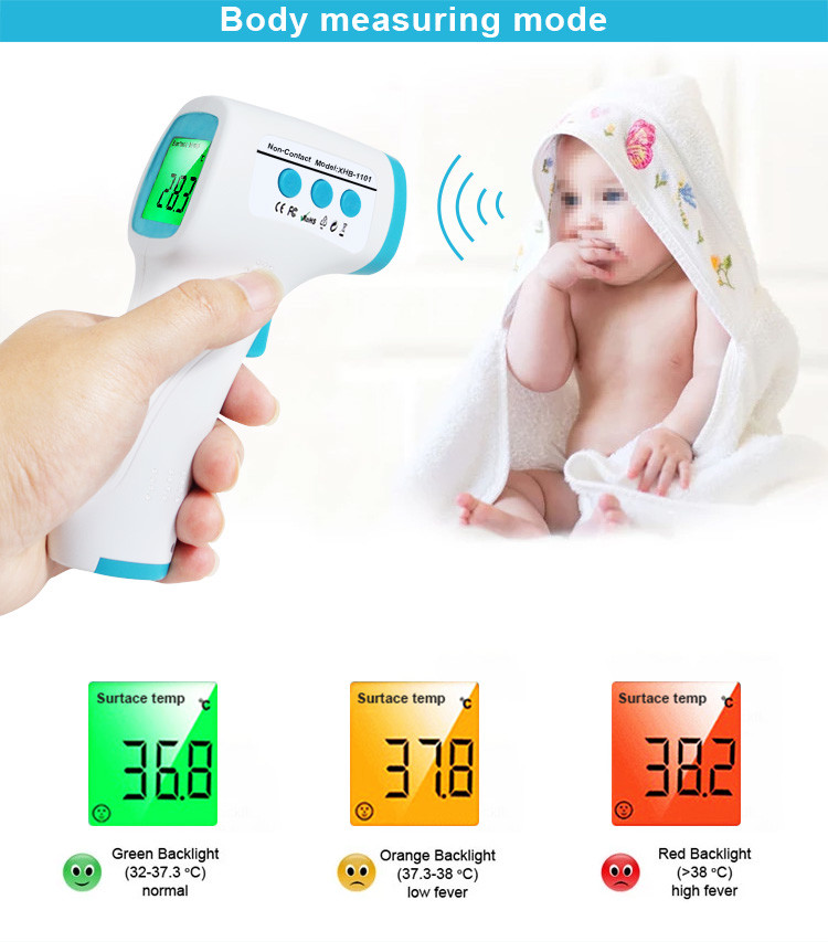 Portable Non Contact Forehead Infrared Thermometer Rapid Measurement