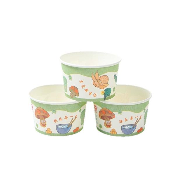 Food To Go Paper Food Bowls 600ml Soup Box Container Portable Salad Bowl PLA