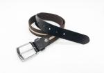 Single Stripe Mens Black Stretch Belt , Mens Stretch Belts For Jeans 3.5cm Width