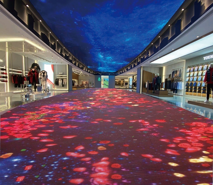 P6.25 P4.81 Interactive LED Floor Panels Flexible Sensitive Video