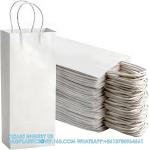 White Paper Wrapping Bags Wine Bags With Handles Bulk Paper Gift Bags Kraft Bags