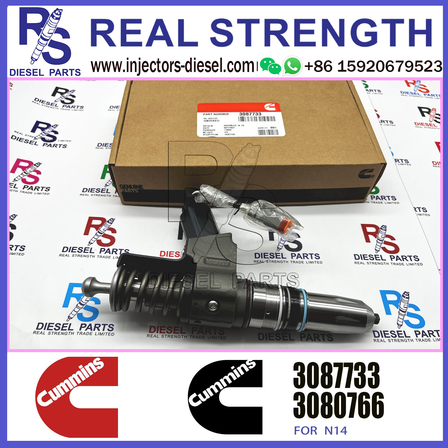 Engine Diesel Fuel Injector 3411759 3087560 3087733