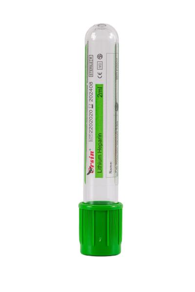 1ml 2ml Green Top Lithium Heparin Tube Heparin LH Plasma Serum Heparin Blood