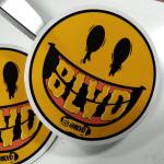 Removable Paper Vinyl Festival Sticker Smiley Face Sticker Happy Smile Sticker