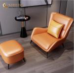Leather Relaxing Chair, Modern Leather Chair, Leather Upholstered Chair, High