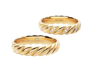 Quality Customizable All Size Rich Texture 18K Gold Couple Rings wholesale