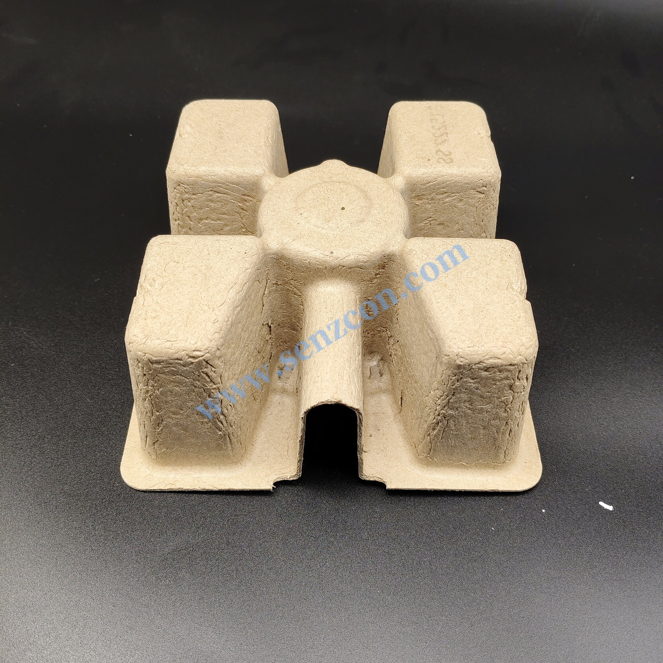 Yellow eco-friendly corrugated pulp, pulp molded base for small household appliances. It complies with the plastic bans in Europe and the United