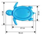 PVC Blue Turtle Water Cushion Water Pad Play Mat Baby Toddler Toy Summer Fun