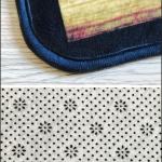Checkered Bathroom Bedroom Floor Carpets European Style Nonslip
