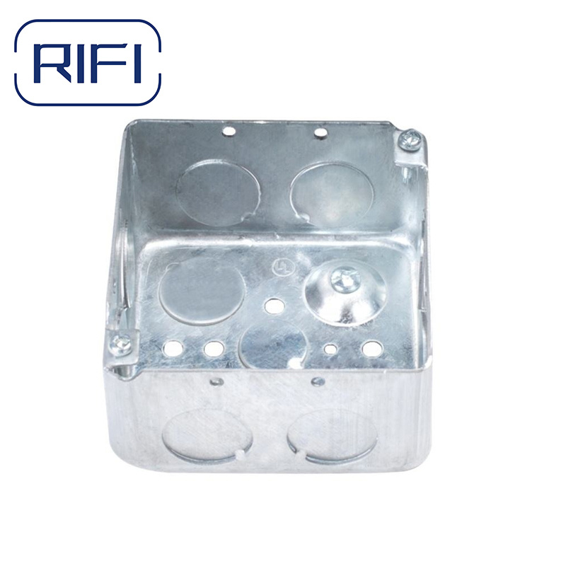 UL Standard Electrical Conduit Square Junction Box Galvanized Outlet Box Conduit Metal Box