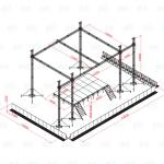 Aluminum Truss Stage Truss Concert Stage Roof Truss System 290mm*290mm Spigot