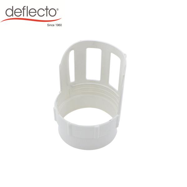 White Dryer Vent Fittings 4 Inches Ducting Connector Plastic Hooker - Upper Duct