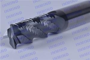 Quality 14mm / 18mm AOL 100mm Roughing End Mills AlTiN Coating HRC50 4 Flute Black Colour wholesale