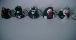 Vampire Halloween Rubber Mini Duck Keychain Bloodsucker Design Promotional Gift