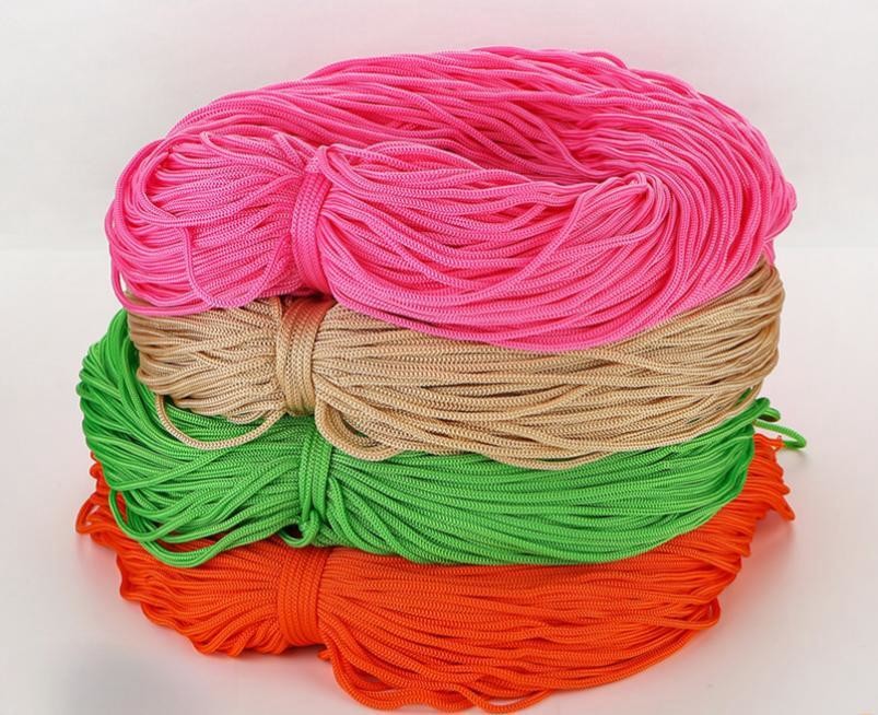Pink DIY 3mm Polypropylene Rope Purple Double Braided Polypropylene Rope