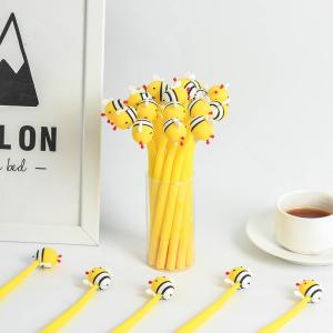 Quality Bees Gel Pens, 28Pcs Cute Cartoon Bees Pen For Kids, 0.5 MM Bulk Black Rollerball Pen For Birthday Present Prize Student Present Novelty School wholesale