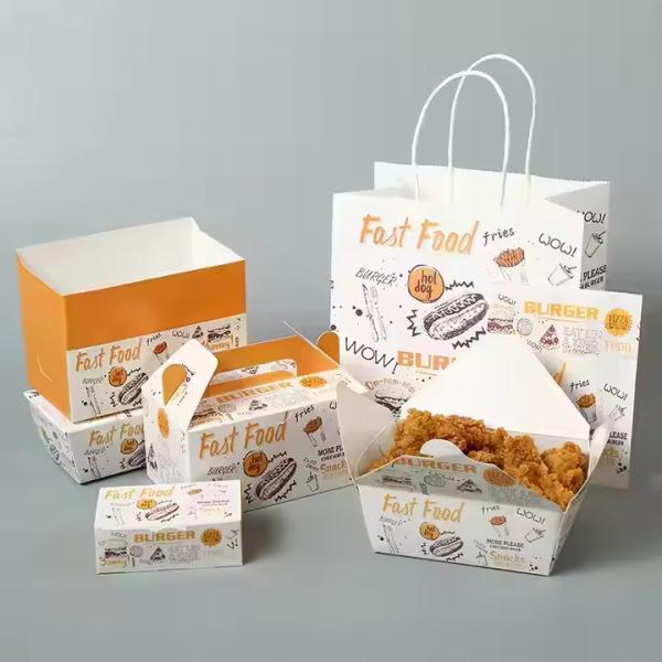 Wholesale Custom Eco-Friendly Takeaway Food Packaging Boxes – Hamburger, Fries &