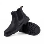 Waterproof Woodland Chelsea Fashionable Rubber Leather Shoes Men Steel Toe